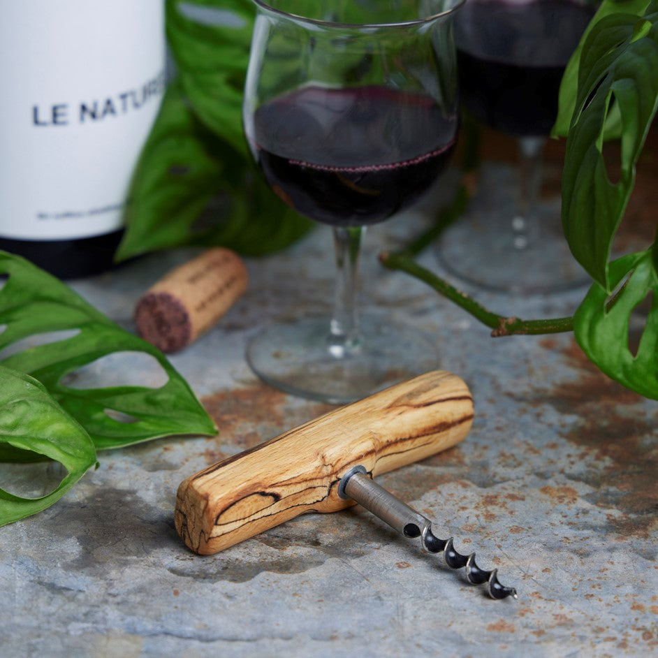 Handmade corkscrew wooden corkscrew traditional style corkscrew classic bottle opener gift for men under £30 gifts made in the UK hand carved corkscrew