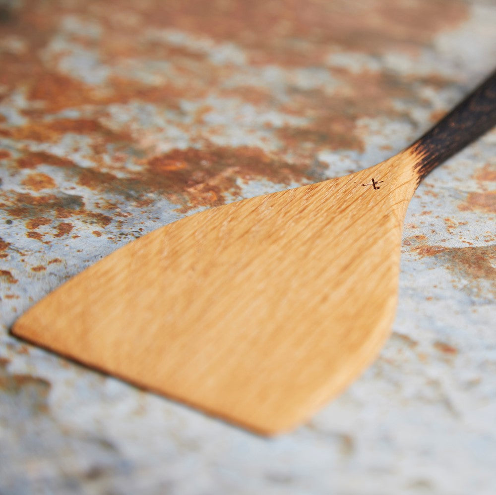 Free carved spatula, handmade spatula, unique scorched handle spatula, beautiful spatula, elegant spatula, Jamie Gaunt spatula