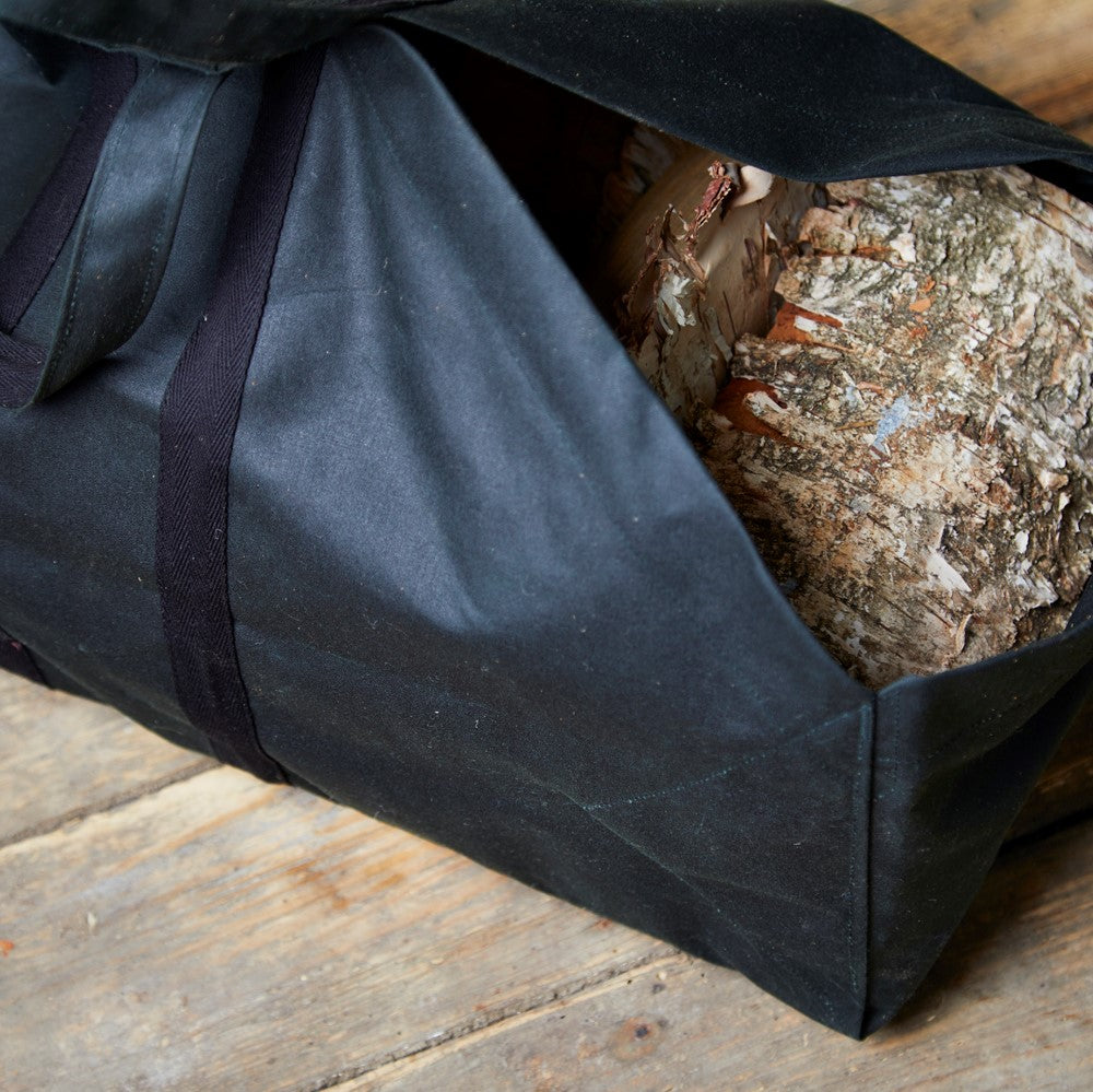 Waxed canvas wood carrier best sale